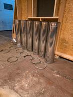 RVS Kachelpijp 6m + 45 Graden Bocht, Ophalen, Zo goed als nieuw, Kachel