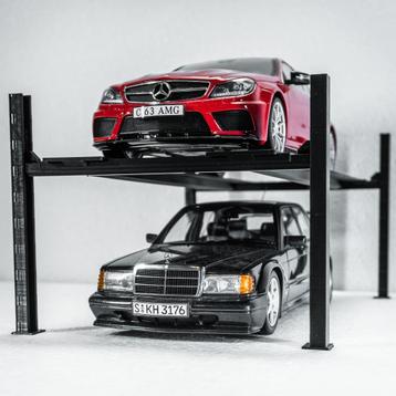 1:18 miniatuur vierkoloms hefbrug auto brug zwart diorama beschikbaar voor biedingen