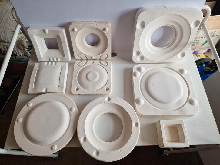 Grote partij keramiek gietmallen, Hobby en Vrije tijd, Pottenbakken, Gebruikt, Ophalen