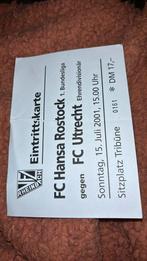 Oud ticket fc Utrecht fc Hansa Rostock 2001, Ophalen of Verzenden, F.C. Utrecht, Overige typen