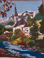 Borduurwerk "Kerk Oostenrijk"(Ramsau), Ophalen of Verzenden, Gebruikt, Handborduren, Onderdeel of Toebehoren