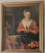 Schilderij 'Vrouw schilt appels' - Ecole Flamande, Ophalen