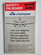 in nieuwstaat KLM Cityhopper Saab 340 Safety on Board Card, Verzamelen, Ophalen of Verzenden, Nieuw, Overige typen