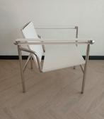 Le Corbusier Fauteuil - Wit , Chroom Frame, Huis en Inrichting, Ophalen, Zo goed als nieuw, Metaal, Strak design
