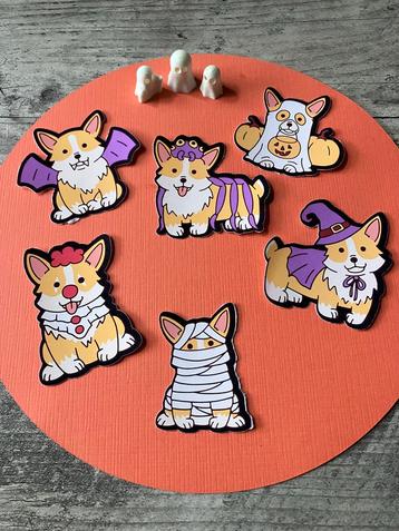 10 Halloween Corgi Stickers beschikbaar voor biedingen