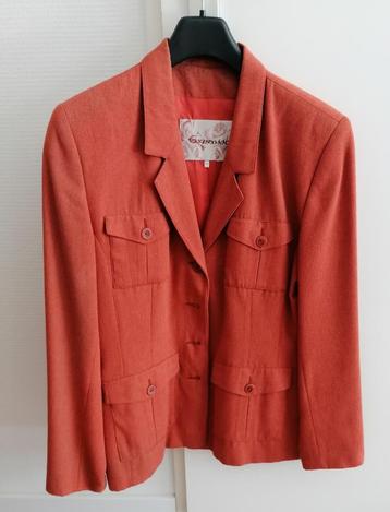 Nette oranje jurk met bijpassend jasje/colbert mt 38-40 beschikbaar voor biedingen