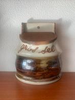 Vintage zoutpot met houten deksel Gres Paysan Japan, Antiek en Kunst, Verzenden