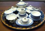 Antiek PR poppeneetservies met blauw filet, vrijwel compleet, Ophalen of Verzenden