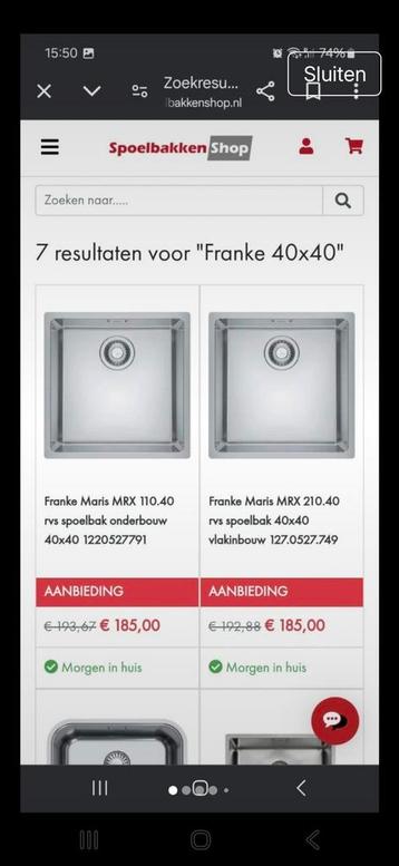 
franke maris spoelbak onderbouw