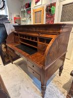 Notenhout Rolluik Secretaire Bureau in Twee Delen, Ophalen, Gebruikt, Bureau