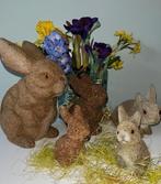 Flock haasjes paasdecoratie, Ophalen of Verzenden, Gebruikt