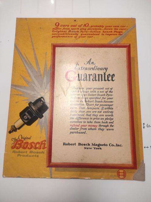 Bosch spark plug sign - 1928 USA, Verzamelen, Merken en Reclamevoorwerpen, Gebruikt, Reclamebord, Ophalen of Verzenden