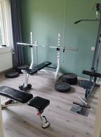 2xSenz sport fitnessbank, LatPulley station met gewichten., Ophalen, Overige materialen, Benen, Zo goed als nieuw