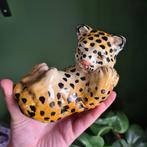 Luipaard panter beeld keramiek porselein vintage italië, Gebruikt, Ophalen of Verzenden, Dier