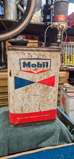 Mobil oil, olieblik 4,5 liter, Verzamelen, Blikken, Ophalen of Verzenden, Zo goed als nieuw, Overige merken