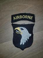 US Army 101st Airborne Patch Embleem Screaming Eagles, Embleem of Badge, Nederland, Ophalen of Verzenden, Landmacht
