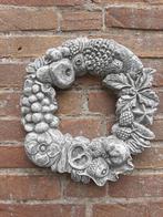 Krans fruitkrans wanddecoratie betonnen beeld tuinbeeld, Tuin en Terras, Tuinwanddecoratie, Ophalen of Verzenden