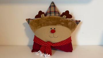 Kerstkussen van Pluche. 35 cm. beschikbaar voor biedingen