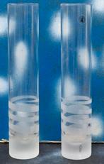 Vaas. IKEA.  Glas.  Spiraalvormig geruwd.  2 st. 30 cm., Huis en Inrichting, Woonaccessoires | Vazen, Ophalen, Overige kleuren