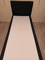 1 Persoons boxspring 90 x 200, kleur: donkergrijs, Ophalen, 85 tot 100 cm, Zo goed als nieuw, Matras