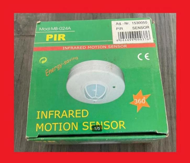 Infrarood pir sensor 220v BEWEGINGSSENSOR timer binne buiten, Doe-het-zelf en Verbouw, Alarmsystemen, Nieuw, Detector, Sensor of Melder