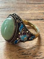 ANTIEKE CHINEZE RING MET JADE, Ophalen of Verzenden, Zilver, Ring