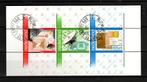 563 Nvph 1223 gestempeld blok 100 jaar ptt 1981 zie scan., Postzegels en Munten, Postzegels | Nederland, Na 1940, Ophalen of Verzenden