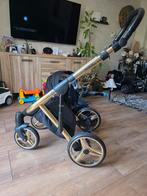 Luxe Kinderwagen - Goud Frame, Kinderen en Baby's, Kinderwagens en Combinaties, Gebruikt, Verstelbare duwstang, Ophalen, Kinderwagen