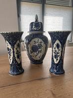 Delfts Blauw Vaas Set - Royal By Delfts - 3 stuks, Antiek en Kunst, Antiek | Keramiek en Aardewerk, Ophalen