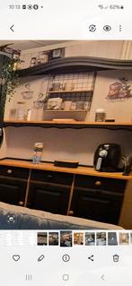 Gepimpte Koffiekast - Zwart Grenen, Gebruikt, 100 tot 150 cm, Ophalen of Verzenden, Landelijk