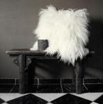 Mongoolse lamsvacht kussens Tibetaans vacht sisal jute poef, Huis en Inrichting, Ophalen of Verzenden, Nieuw, Vierkant