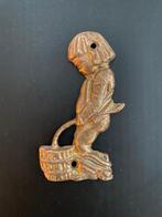 Antiek vintage messing figuurtje toilet, Ophalen of Verzenden, Koper