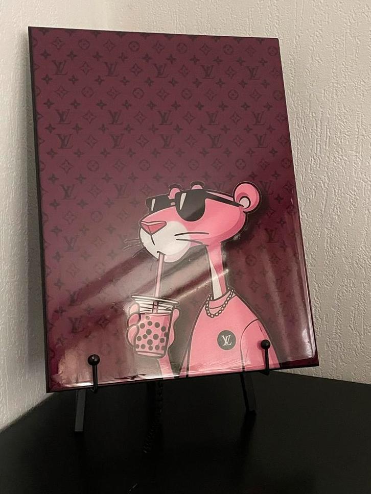 Pink Panther Luxe Print muur bureau decoratie schilderij, Huis en Inrichting, Woonaccessoires | Schilderijen, Tekeningen en Foto's