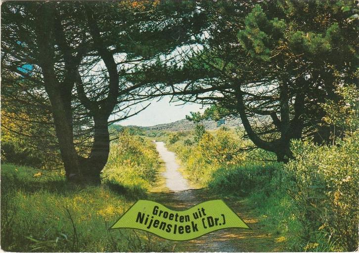 NIJENSLEEK Fietspad Groeten, Verzamelen, Ansichtkaarten | Nederland, Gelopen, Drenthe, 1980 tot heden, Verzenden