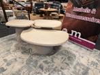 Salontafel set 3-delig off white 50%Korting Direct/Leverbaar, Huis en Inrichting, Ophalen, 50 tot 100 cm, #Salontafel#Bijzettafel#Beige#3-delig#Aluminium#off white