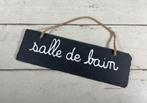 Frans vintage deurbordje van leisteen Sale de Bainsl