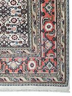 Handmade Persian wool Herati carpet floral crème 199x295cm, Persian Perzisch vintage oosters hype, Crème, 150 tot 200 cm, 200 cm of meer