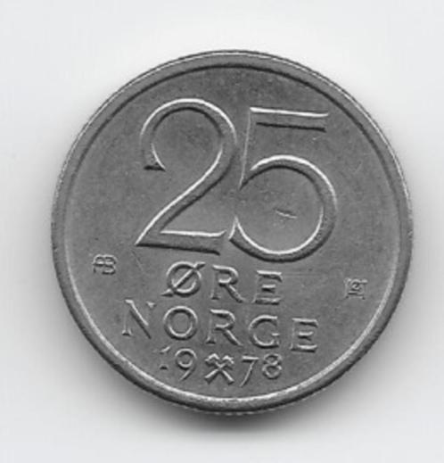 Noorwegen 25 øre 1978 KM# 417, Postzegels en Munten, Munten | Europa | Niet-Euromunten, Losse munt, Overige landen, Verzenden