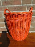 Vintage Oranje poetsmandje, Gebruikt, Mand, Rond, Ophalen of Verzenden