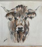 Schilderij koetje, Oorspronkelijke maker, Nieuw, Ophalen of Verzenden, Schilderij