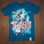 Blauw T-Shirt 'Skate Riders' (158-164), Kinderen en Baby's, Kinderkleding | Maat 158, Gebruikt, C&A, Ophalen of Verzenden, Shirt of Longsleeve