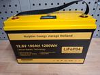 12 V 100 ah LIFEPO 4 BATTERIJ(+lcd/Bluet./verw.), Ophalen of Verzenden, Nieuw