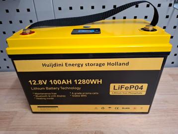 12 V 100 ah LIFEPO 4 BATTERIJ(+lcd/Bluet./verw.) beschikbaar voor biedingen