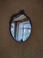 Karaktervolle antieke spiegel met bronzen ornament – ca 1900, Huis en Inrichting, Minder dan 50 cm, Gebruikt, Ophalen of Verzenden