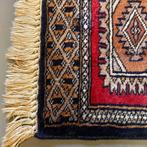 KLEED PERZISCH AMINA HANDGEKNOOPT WOL & ZIJDE VINTAGE, Ophalen of Verzenden, Rood, Rechthoekig