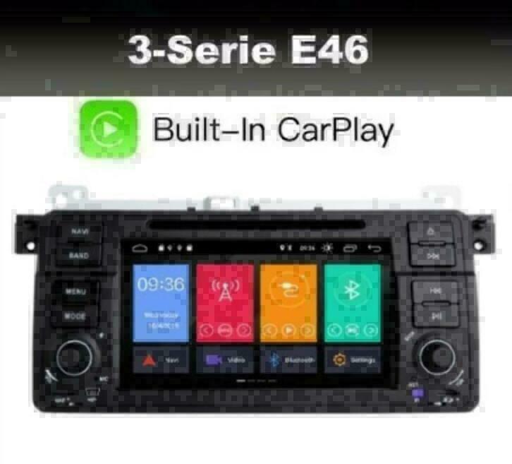 BMW E46 3serie navigatie android 10 wifi dab+ carplay 16GB, Auto diversen, Autoradio's, Nieuw, Ophalen of Verzenden