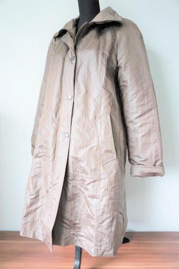 MILO COATS Geweldige Gevoerde Lange Beige Bruine Jas 38 M beschikbaar voor biedingen