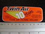 sticker twin air foam air filters holland 10 years logo 1982, Ophalen of Verzenden, Merk, Zo goed als nieuw