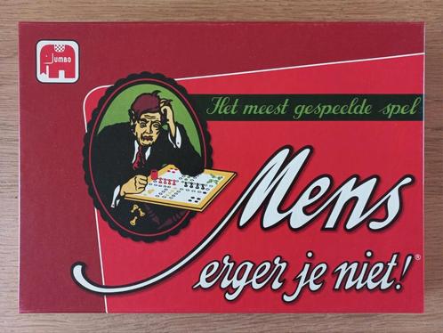 MENS ERGER JE NIET, Jumbo, dubbelzijdig spelbord, NIEUWSTAAT, Hobby en Vrije tijd, Gezelschapsspellen | Bordspellen, Nieuw, Ophalen of Verzenden