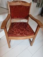Vintage stoel met fraaie bloemmotief bekleding, Ophalen of Verzenden